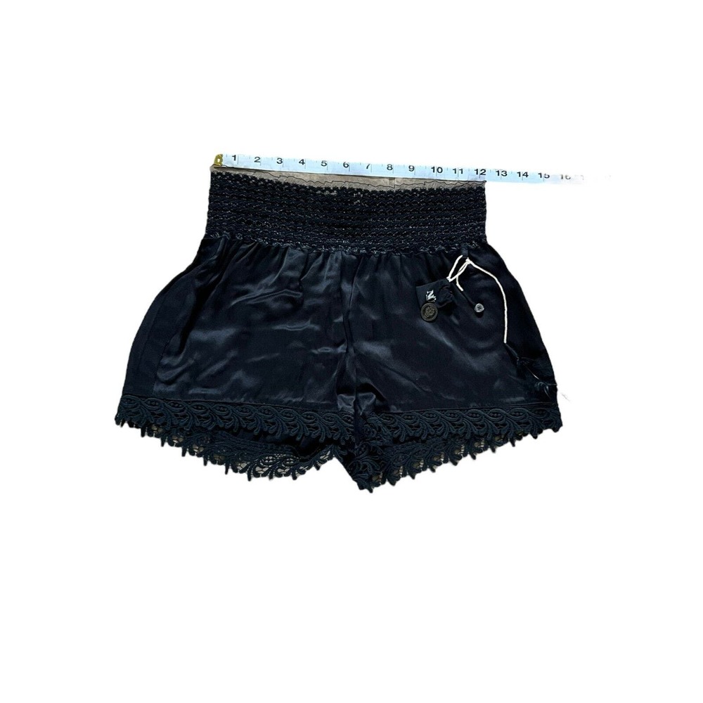 NWT Nu Denmark Black Satin Lace Trim 4860-12 SZ XS Bloomers